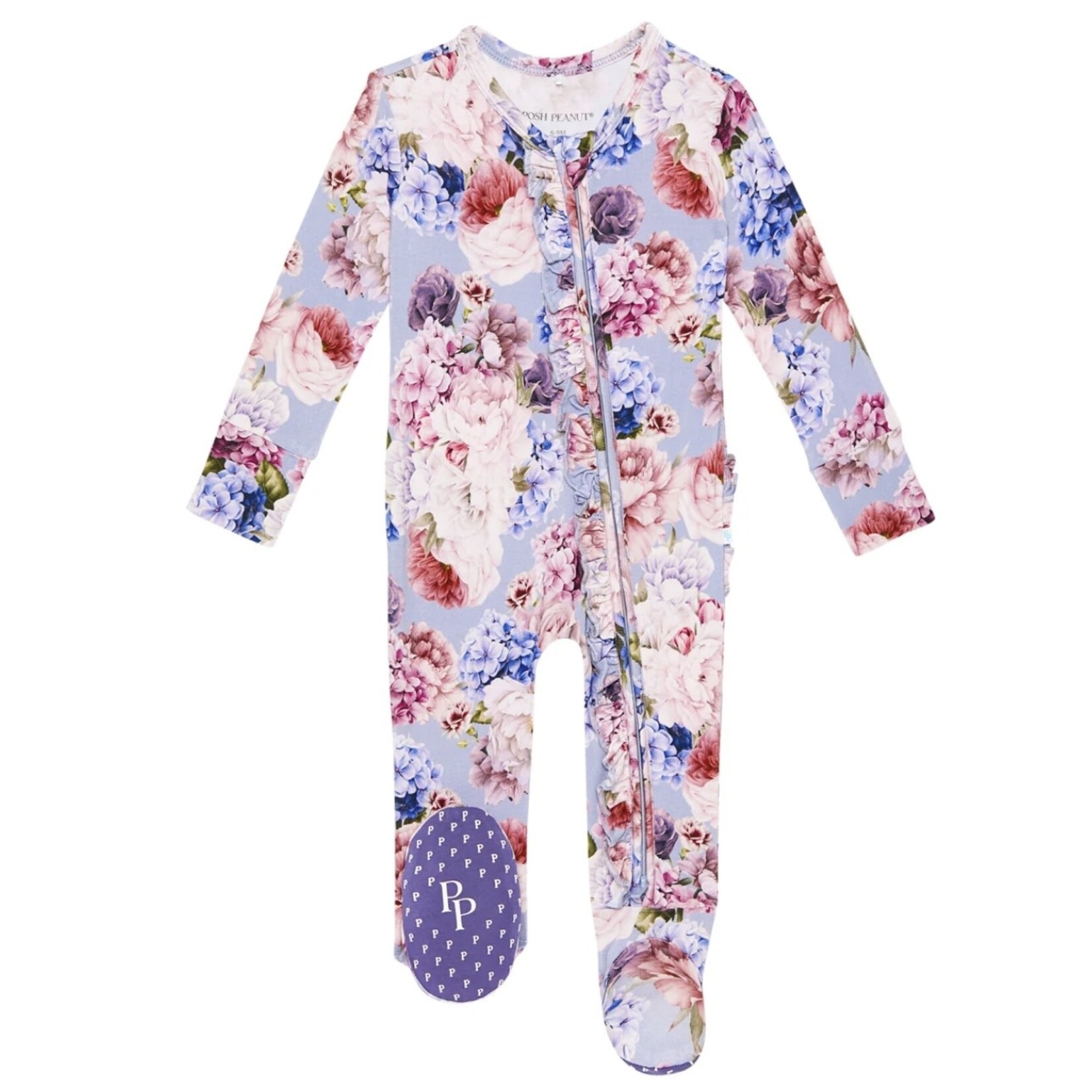 Posh Peanut Posh Peanut - Annie Ruffled Zippered Footie