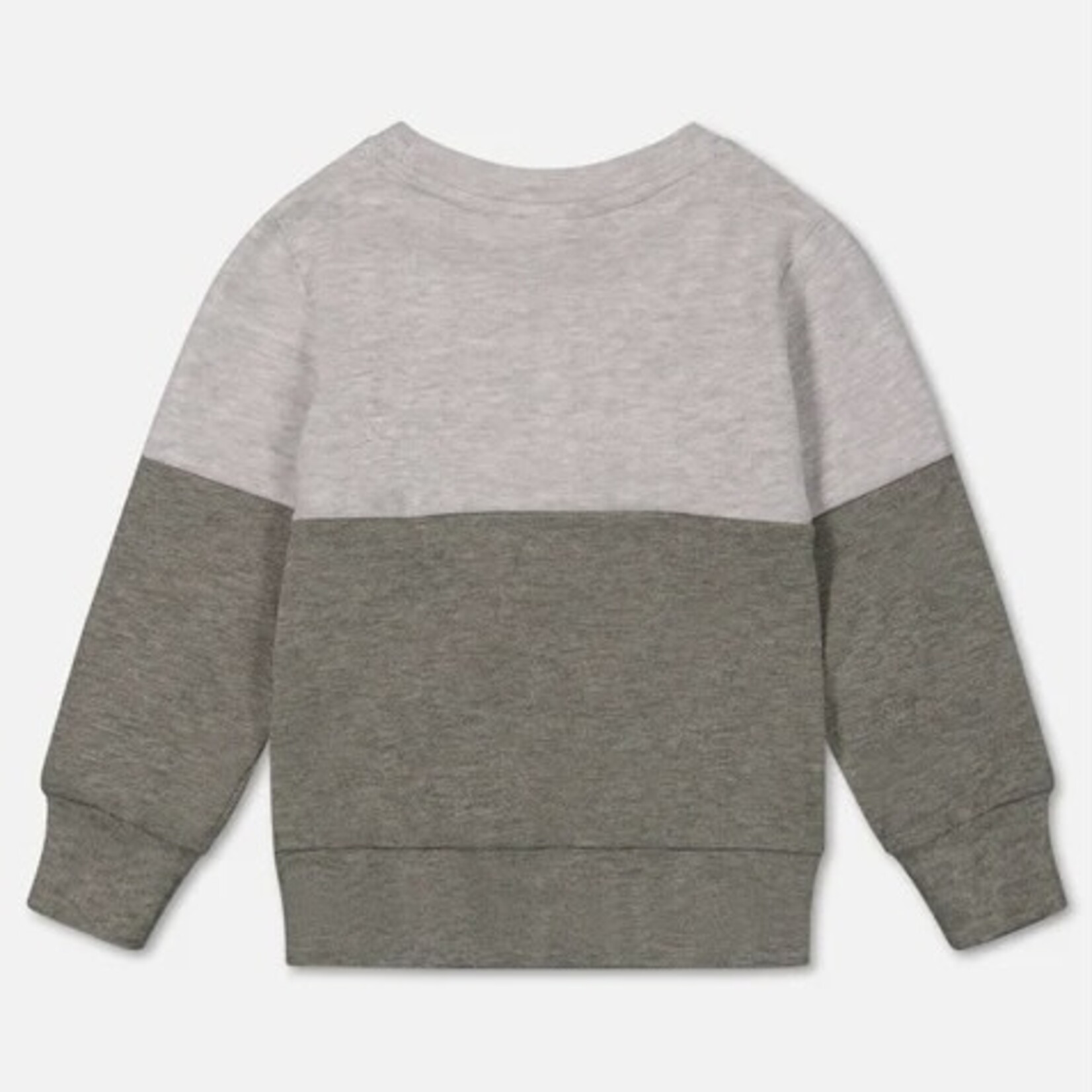 Deux Par Deux Deux Par Deux - Color Block Brushed Jersey Top With Quilted Pocket