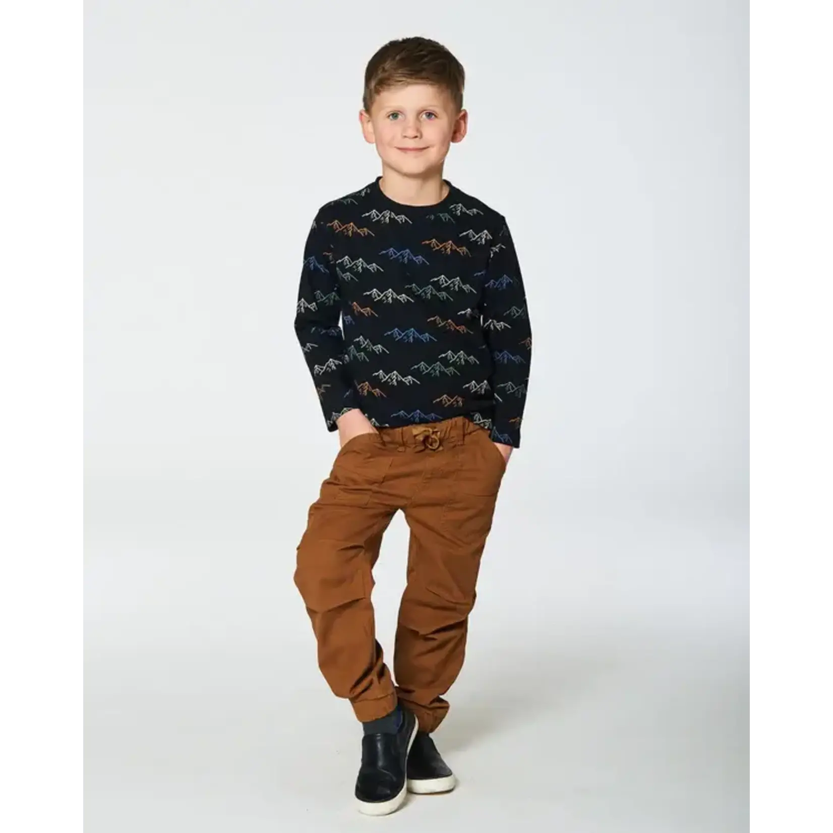 Deux Par Deux Deux Par Deux - Mountain Printed Long Sleeve