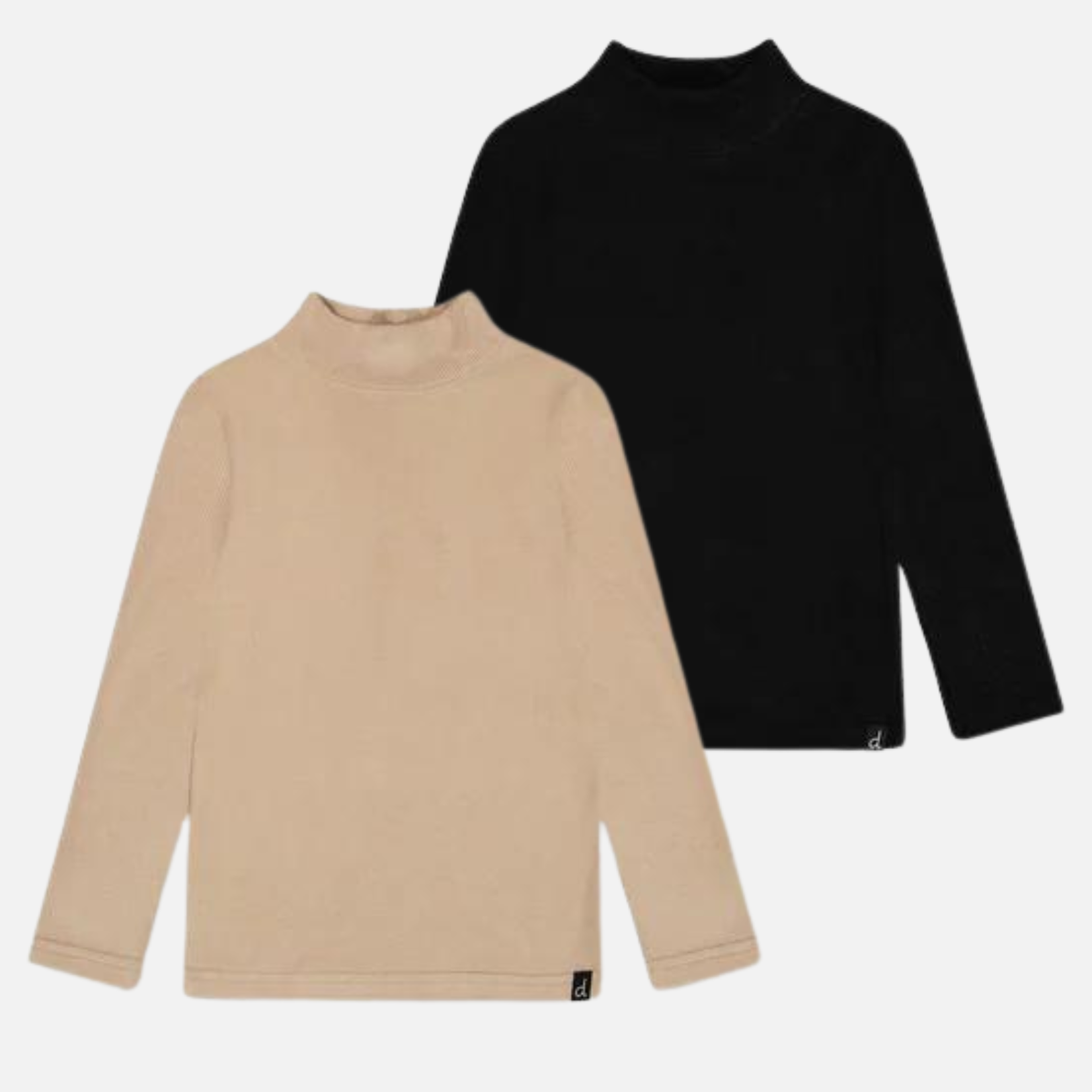 Deux Par Deux Deux Par Deux - Brushed Rib Mock Neck L/S Top