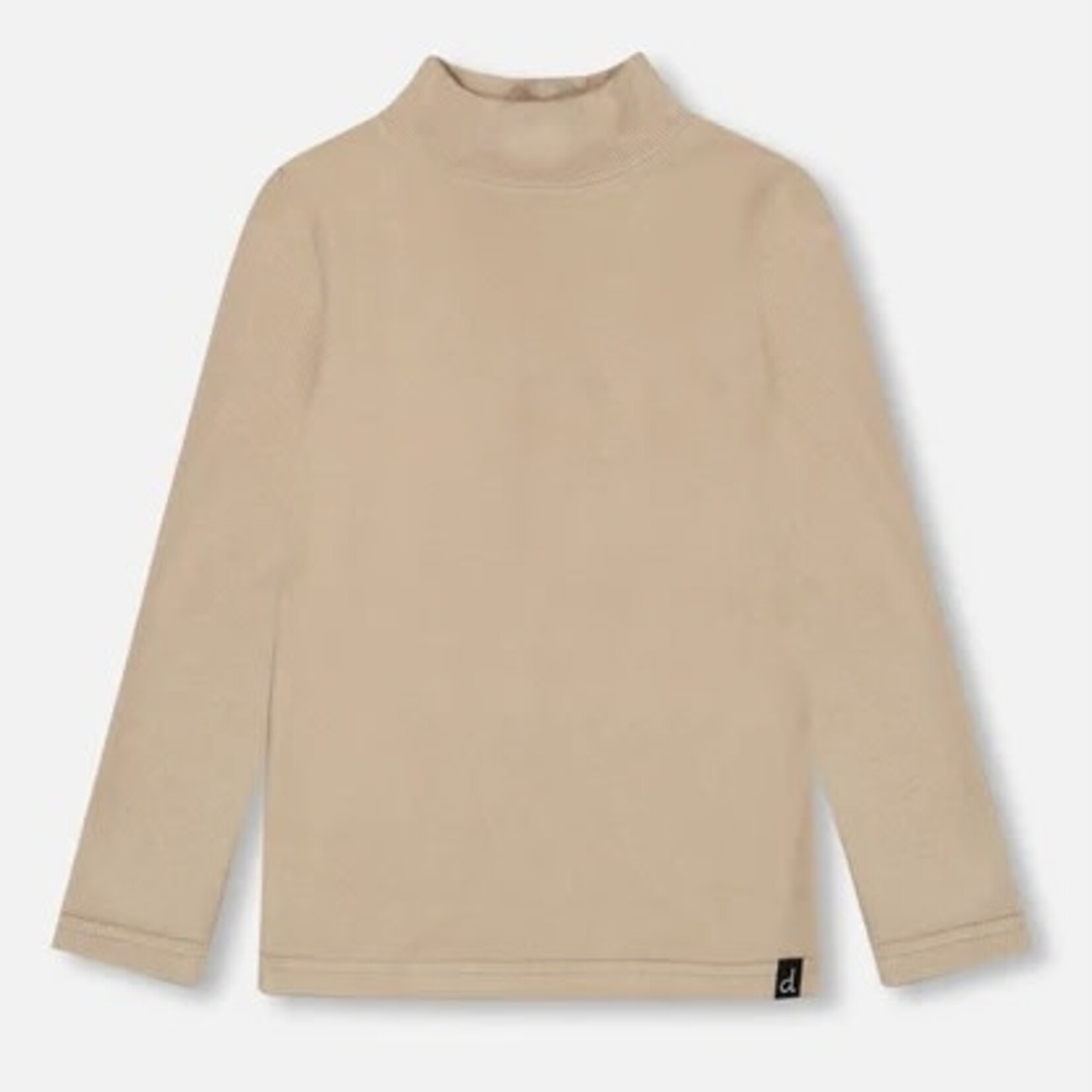 Deux Par Deux Deux Par Deux - Brushed Rib Mock Neck L/S Top