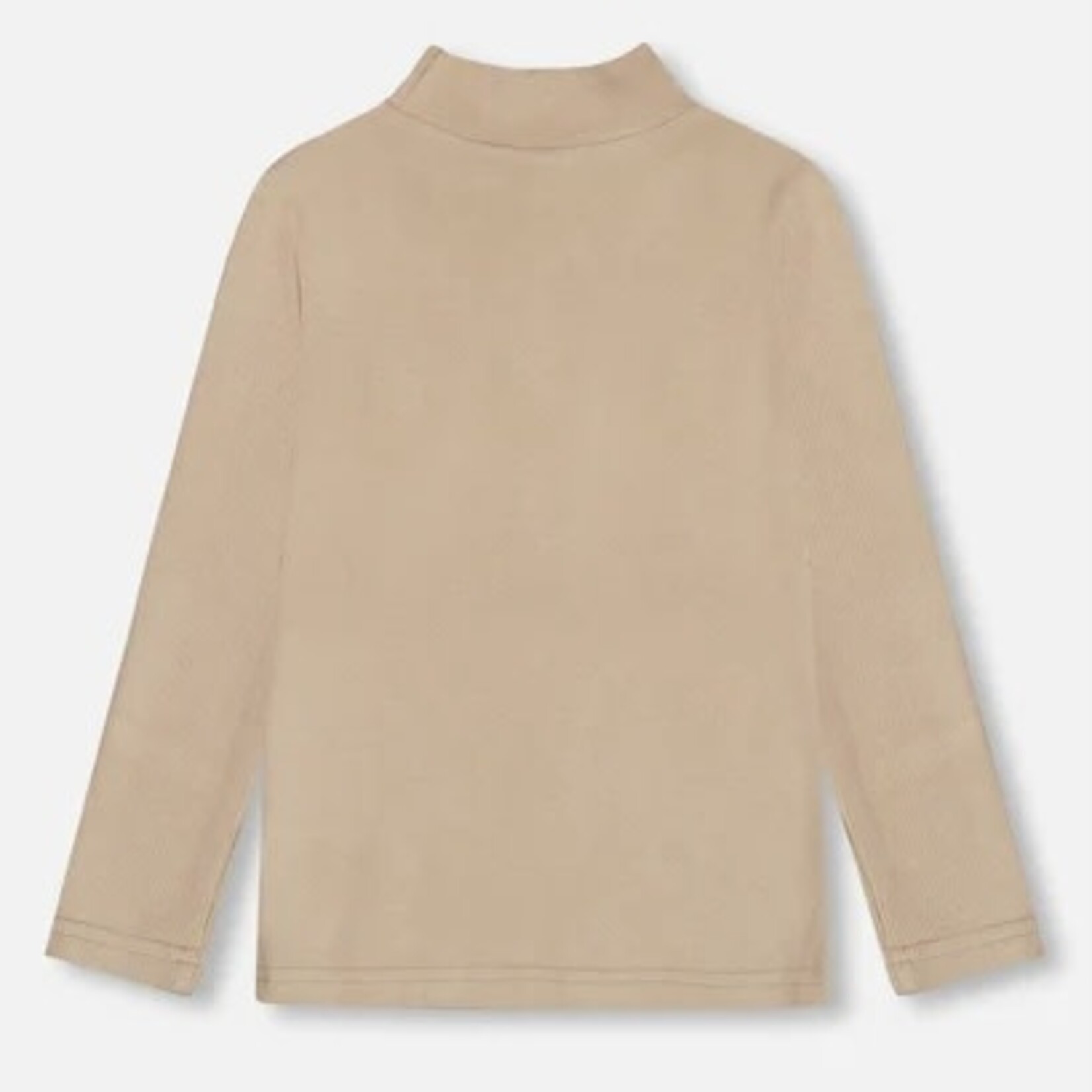 Deux Par Deux Deux Par Deux - Brushed Rib Mock Neck L/S Top