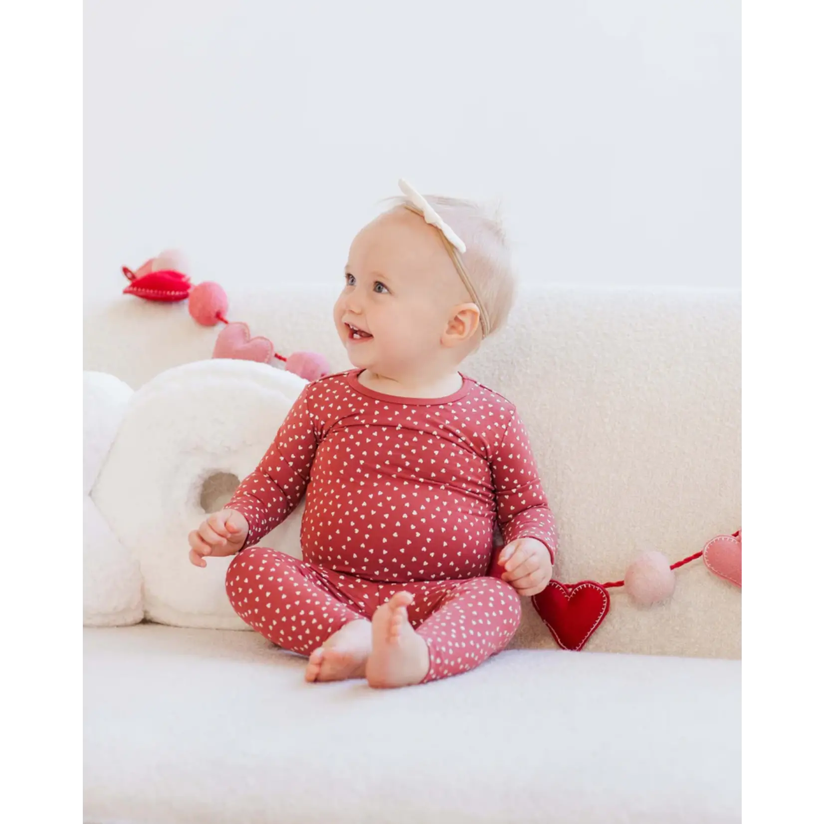Quincy Mae Quincy Mae - Bamboo Pajama Set | Tiny Hearts