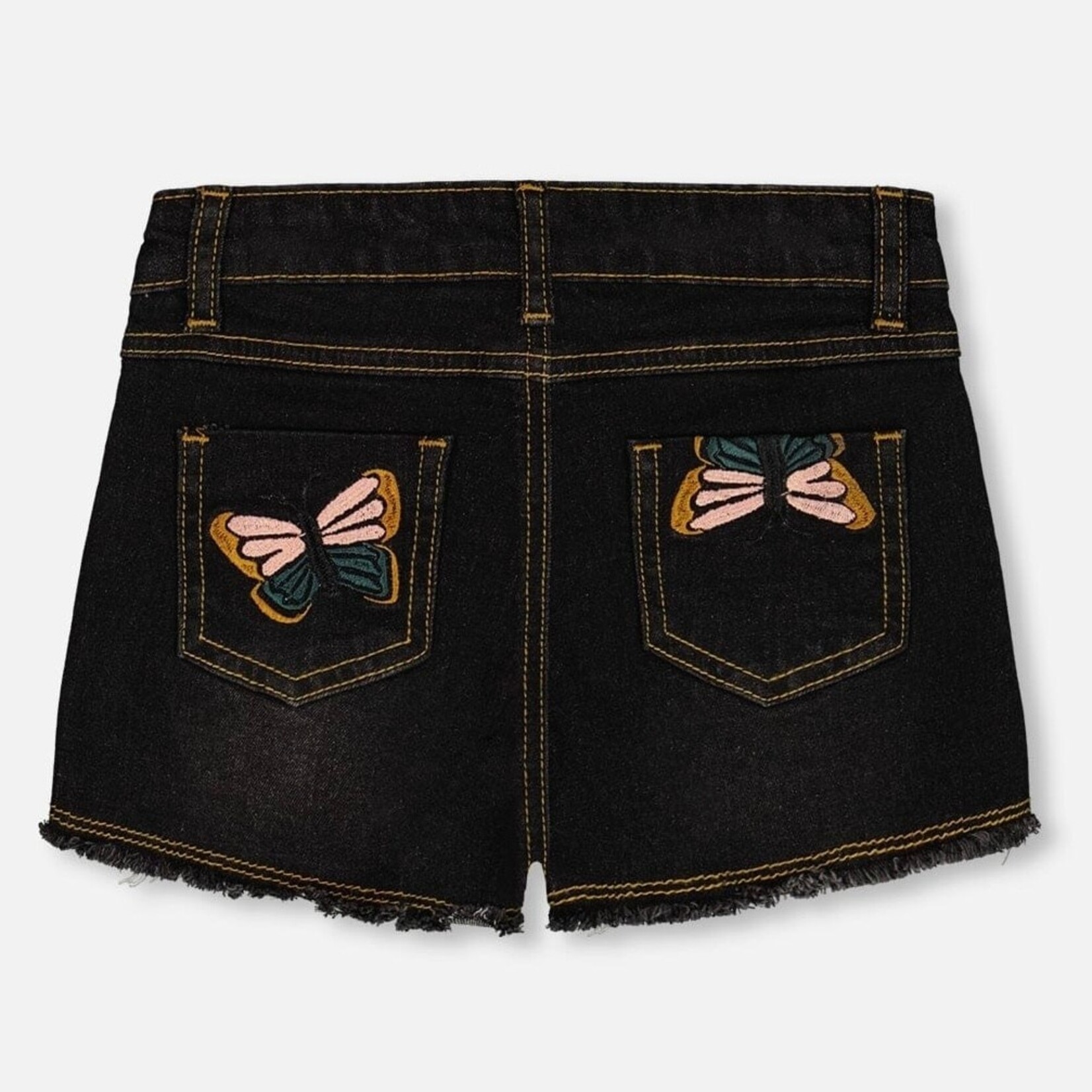 Deux Par Deux Deux Par Deux - Embroidered Jean Short