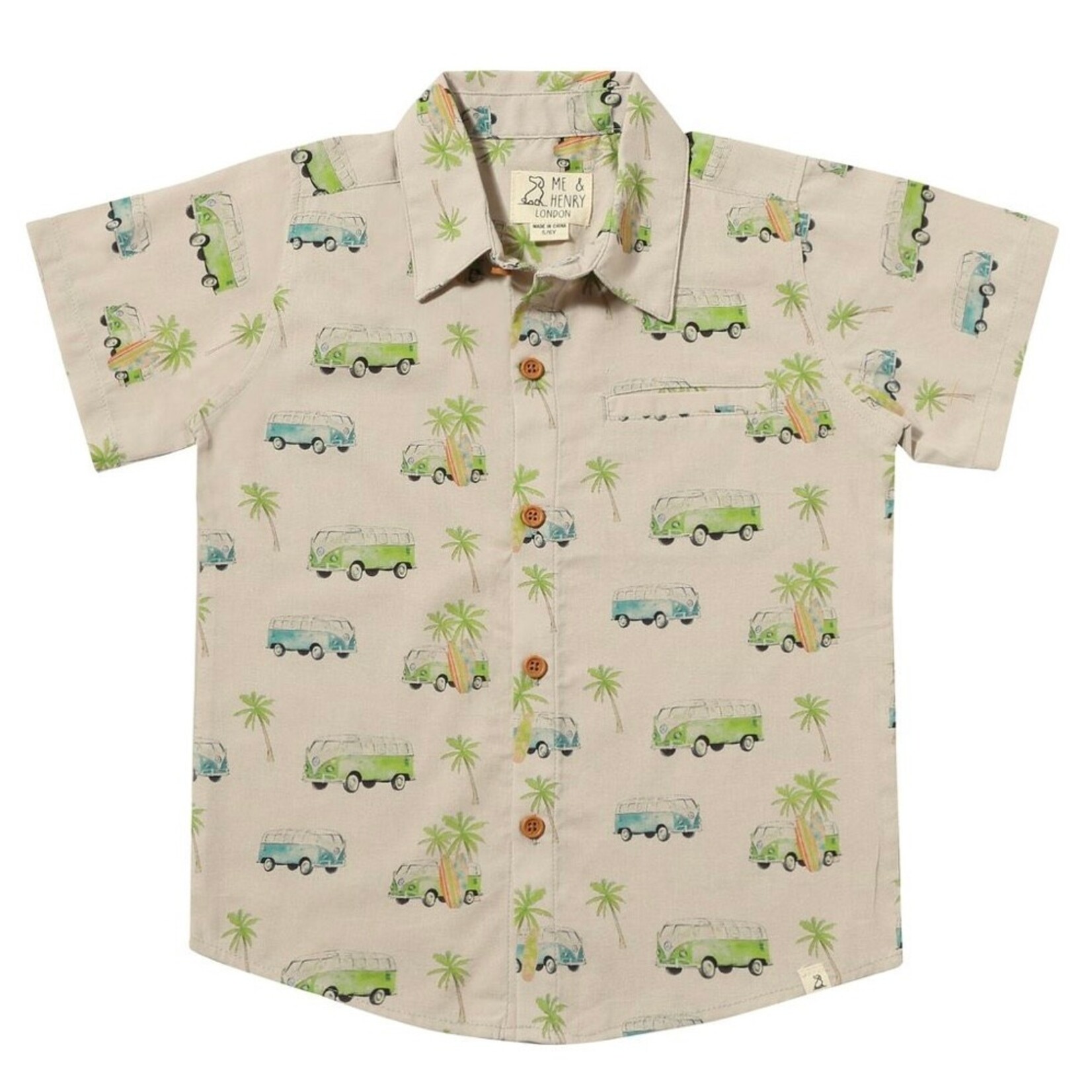 Me & Henry Me & Henry - Maui Printed Campervan Shirt