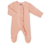 Coccoli Coccoli - Modal Ruffle Zipper Footie | Soft Clay