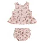 Quincy Mae Quincy Mae - Sleeveless Peplum Set | Vintage Floral