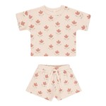 Quincy Mae Quincy Mae - Waffle Tee + Short Set | Tulips