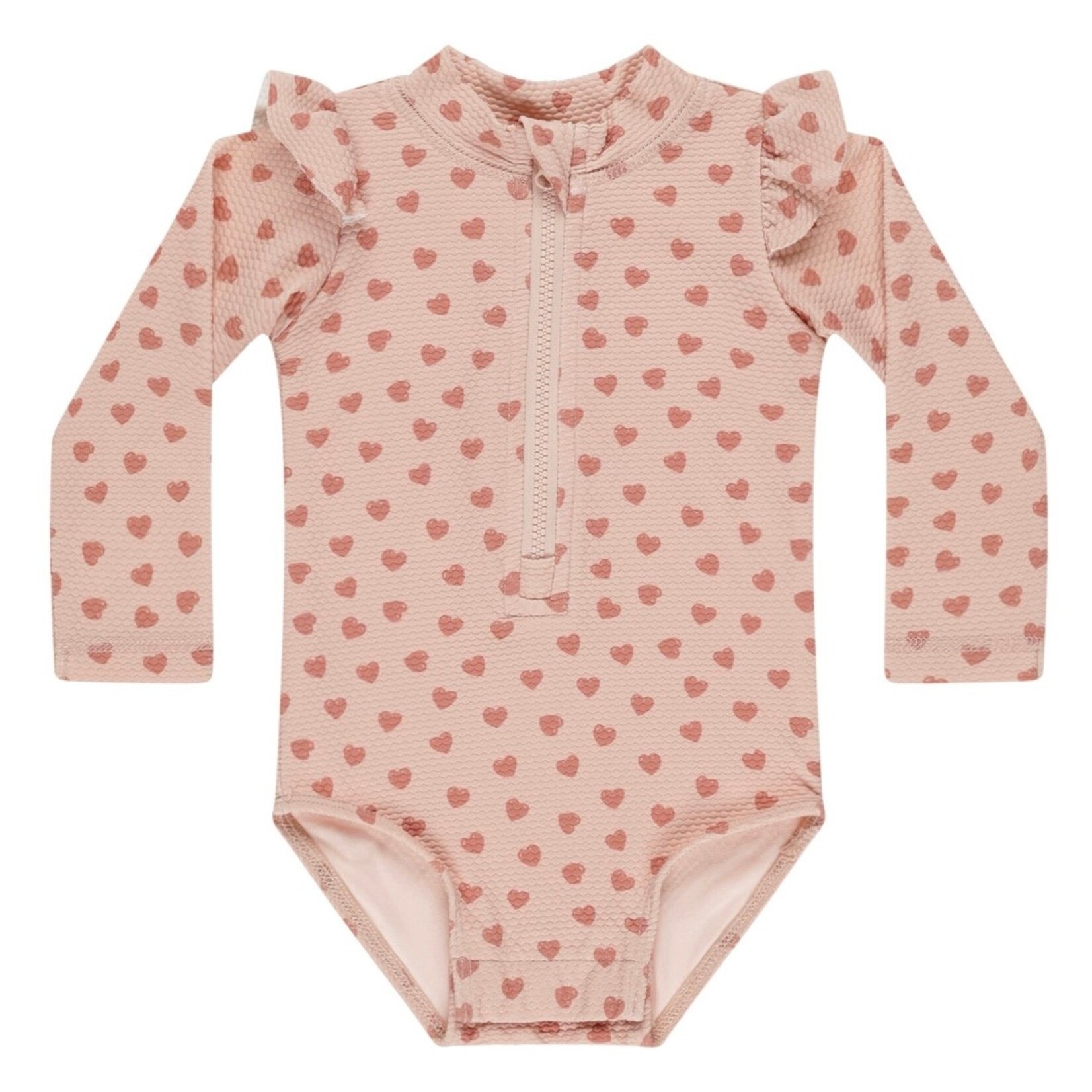 Quincy Mae Quincy Mae - Byron Rashguard One-Piece | Lipstick Hearts