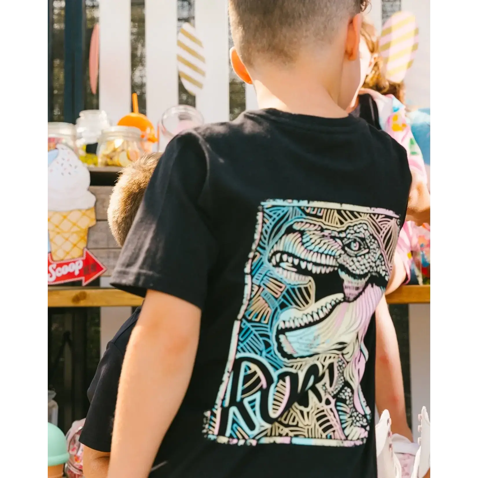 Deux Par Deux Deux Par Deux - Organic Cotton Dino Graphic Tee