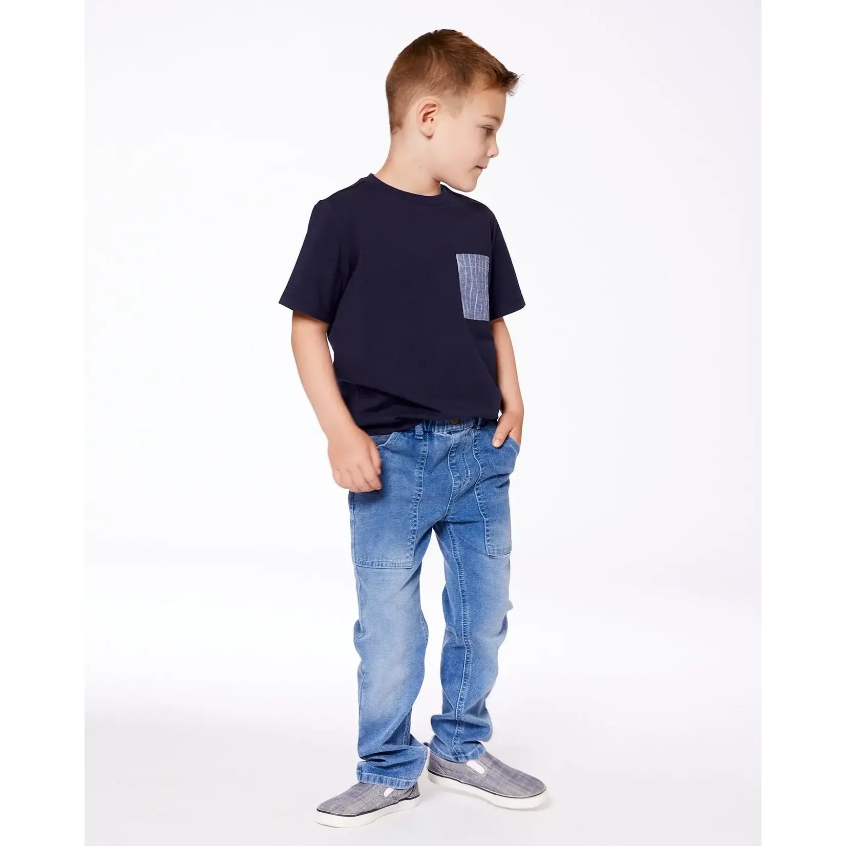 Deux Par Deux Deux Par Deux - Short Sleeve Tee With Pocke