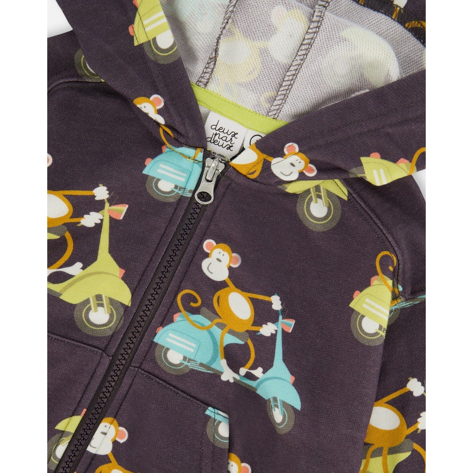 Deux Par Deux Deux Par Deux - Money Vespa Zip Hoodie