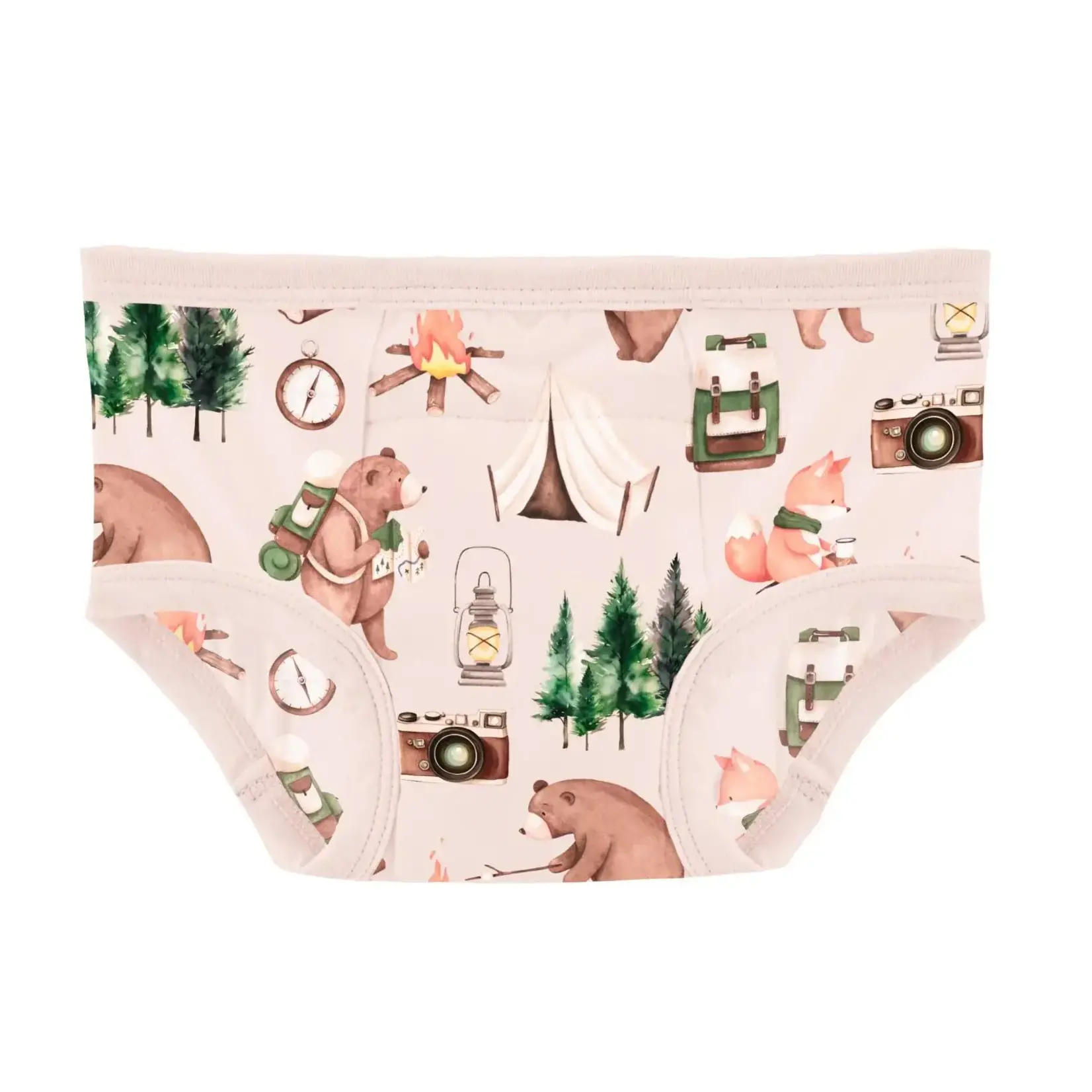 KicKee Pants KicKee Pants - Training Pant | Latte Camping Animals