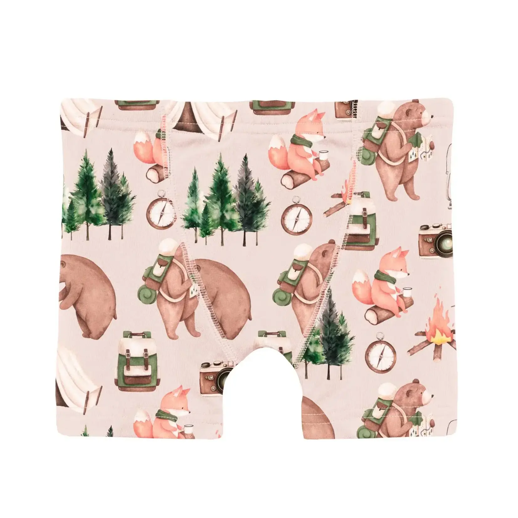 KicKee Pants KicKee Pants - Boxer Brief | Latte Camping Animals
