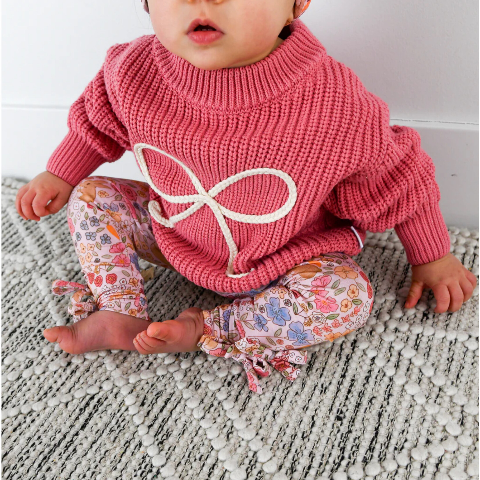 Gigi & Max Gigi & Max - Floral Bunny Bow Leggings