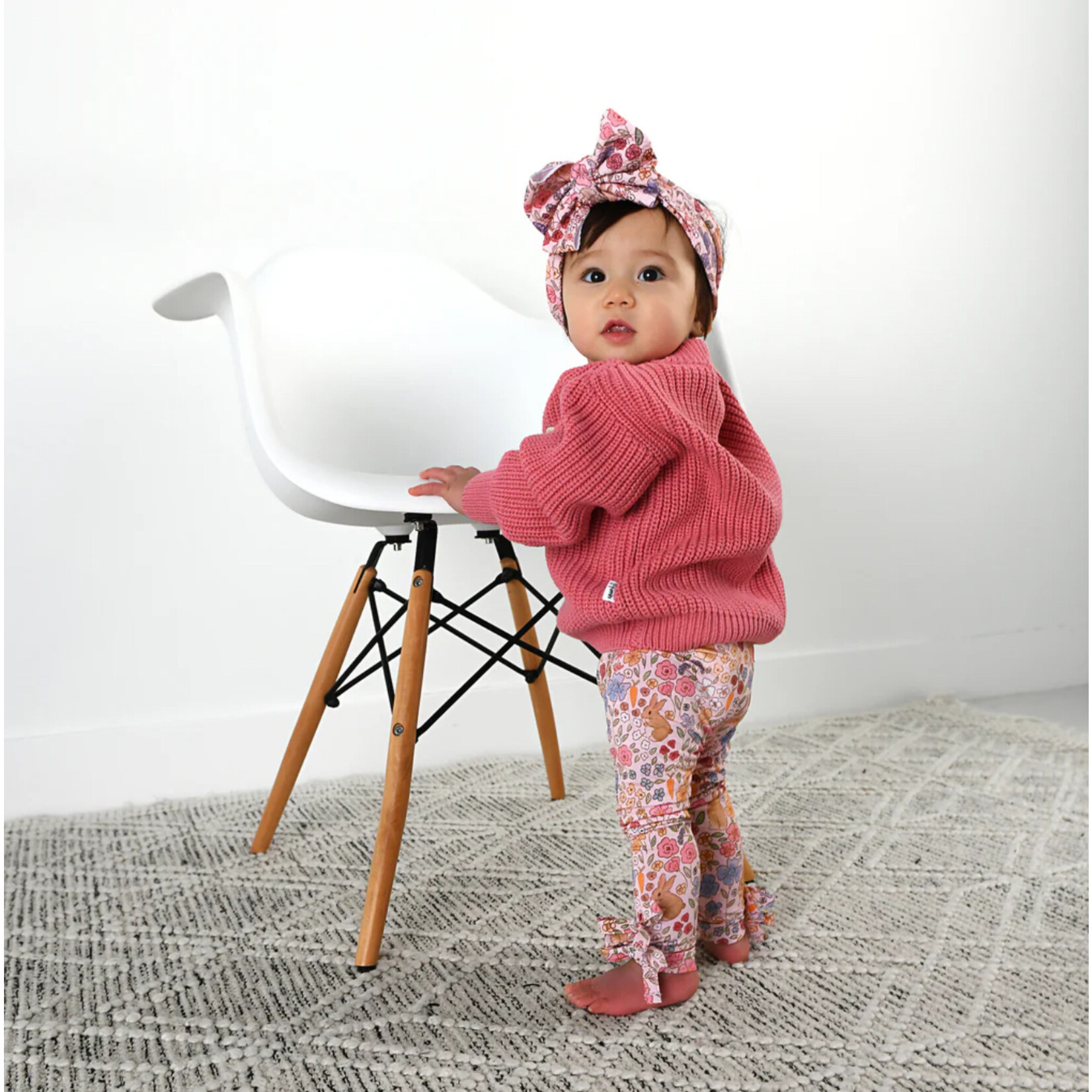 Gigi & Max Gigi & Max - Floral Bunny Bow Leggings