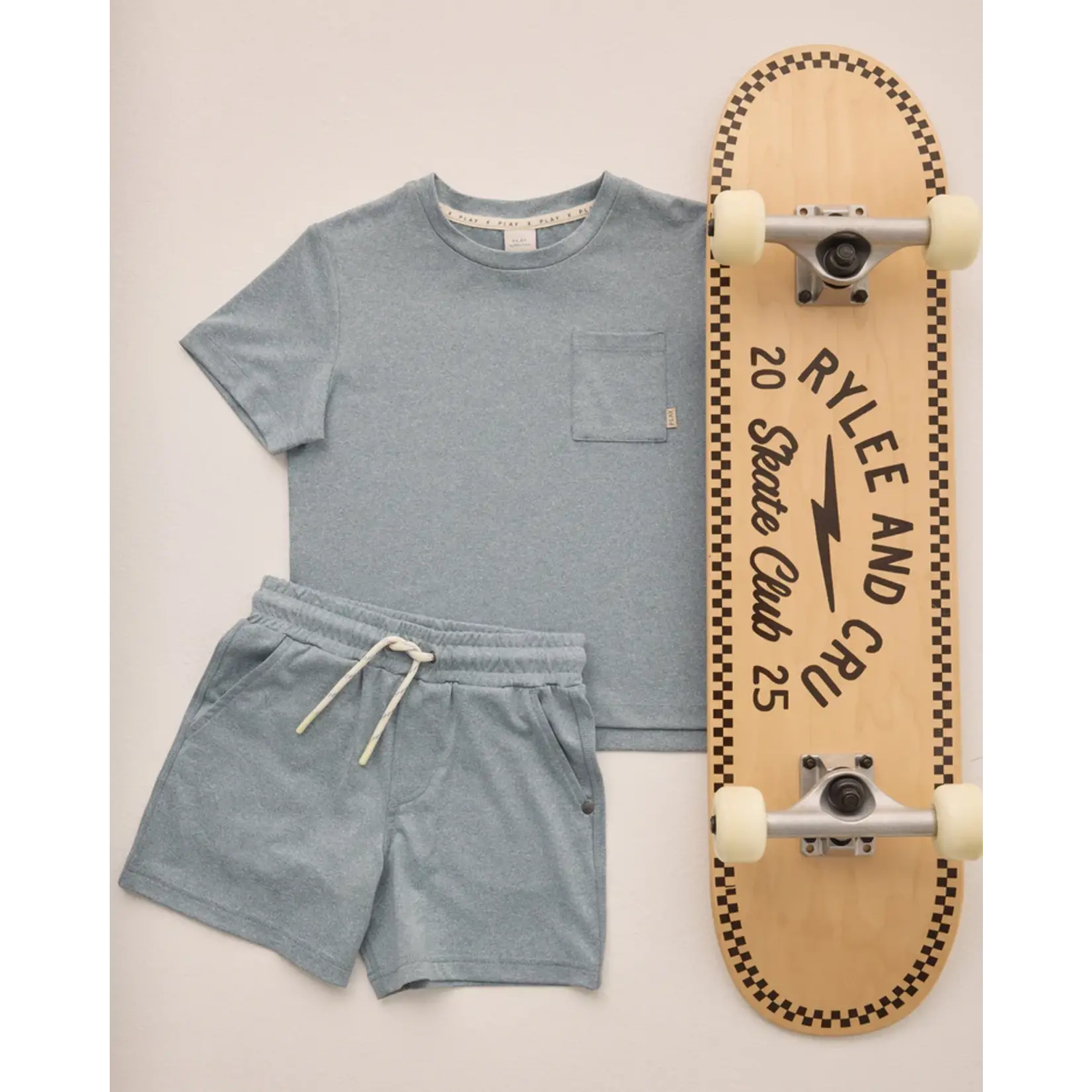 Rylee + Cru Rylee + Cru - Oceanside Tech Short | Heathered Ocean