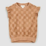 Petit Lem Miles The Label - Checkerboard Terry Cloth Crewneck