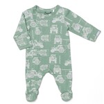 Coccoli Coccoli - Cotton Modal Zipper Footie | Tractors