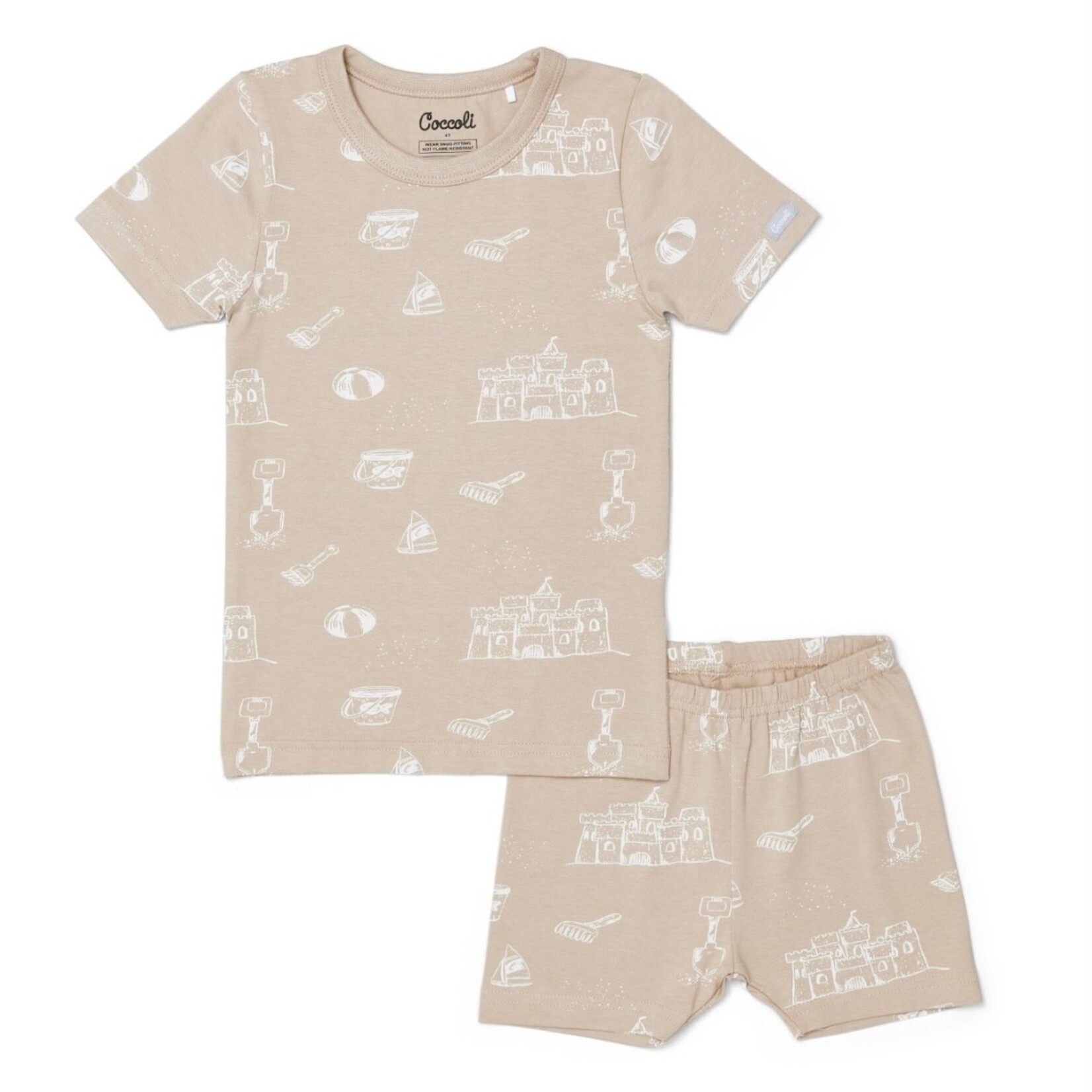 Coccoli Coccoli - S/S Modal Pajama Set | Sand Castles