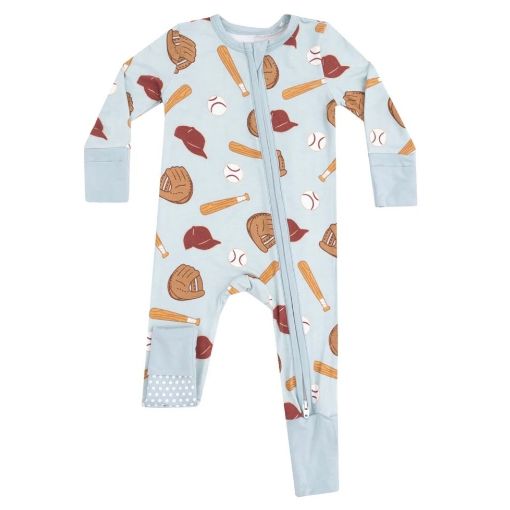 Angel Dear Angel Dear -2 Way Baseball Zipper Romper