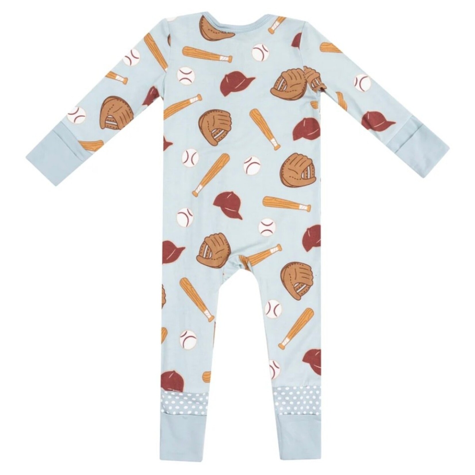 Angel Dear Angel Dear -2 Way Baseball Zipper Romper