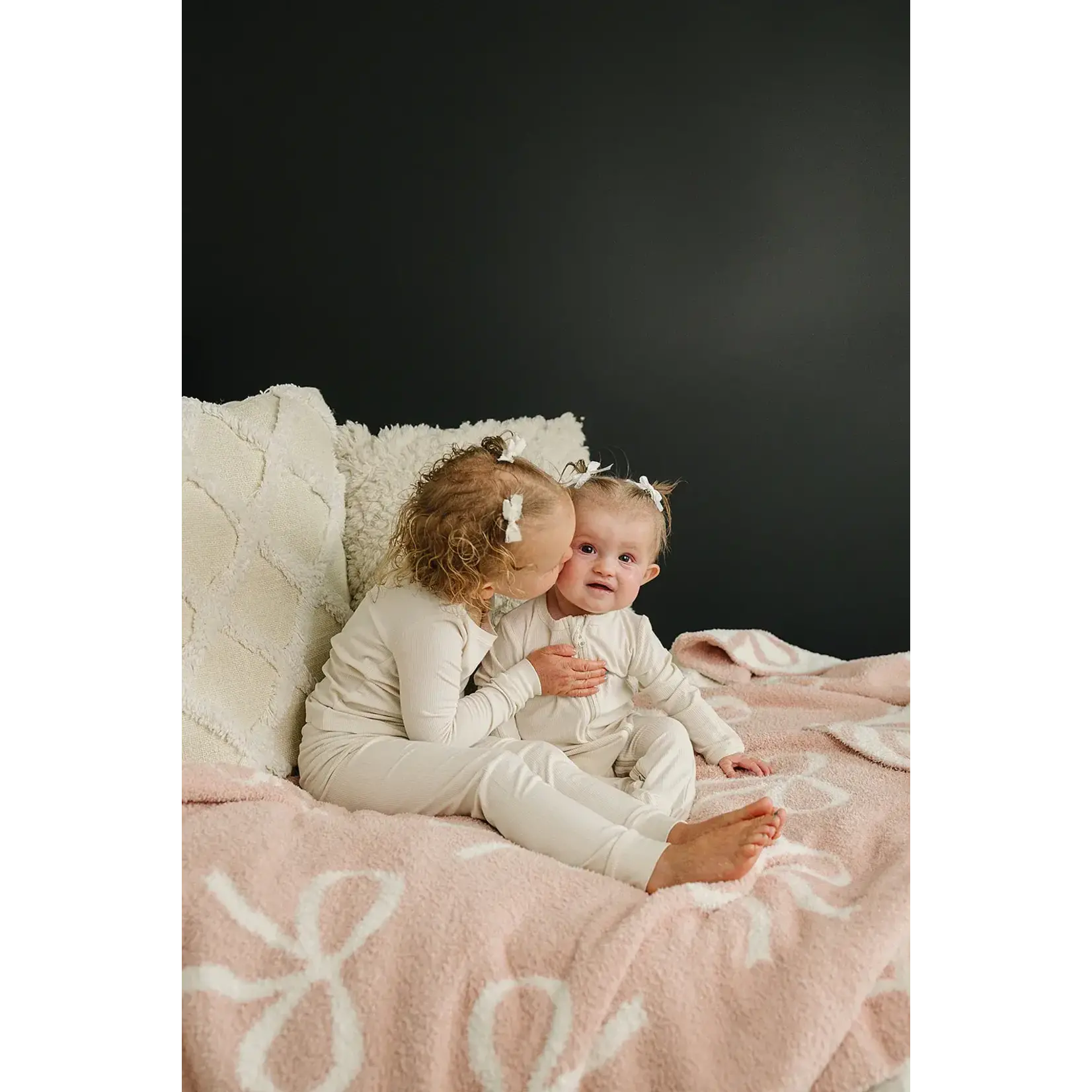 Mebie Baby Mebie Baby - Pink Bow Plush Blanket