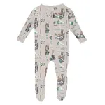 KicKee Pants KicKee Pants - Zipper Footie  Latte Golf
