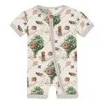KicKee Pants KicKee Pants - Shorty Sleeper With Zipper Natural Tree House