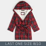 Petit Lem Petit Lem - Sherpa Lined Flannel Robe