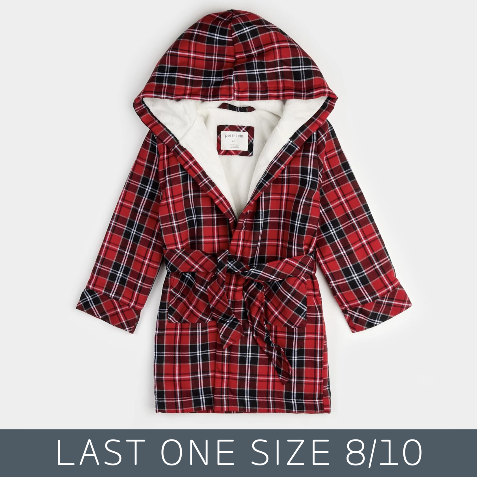Petit Lem Petit Lem - Sherpa Lined Flannel Robe