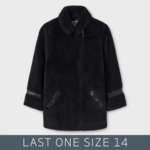 Mayoral Mayoral - Black Fuzzy Coat