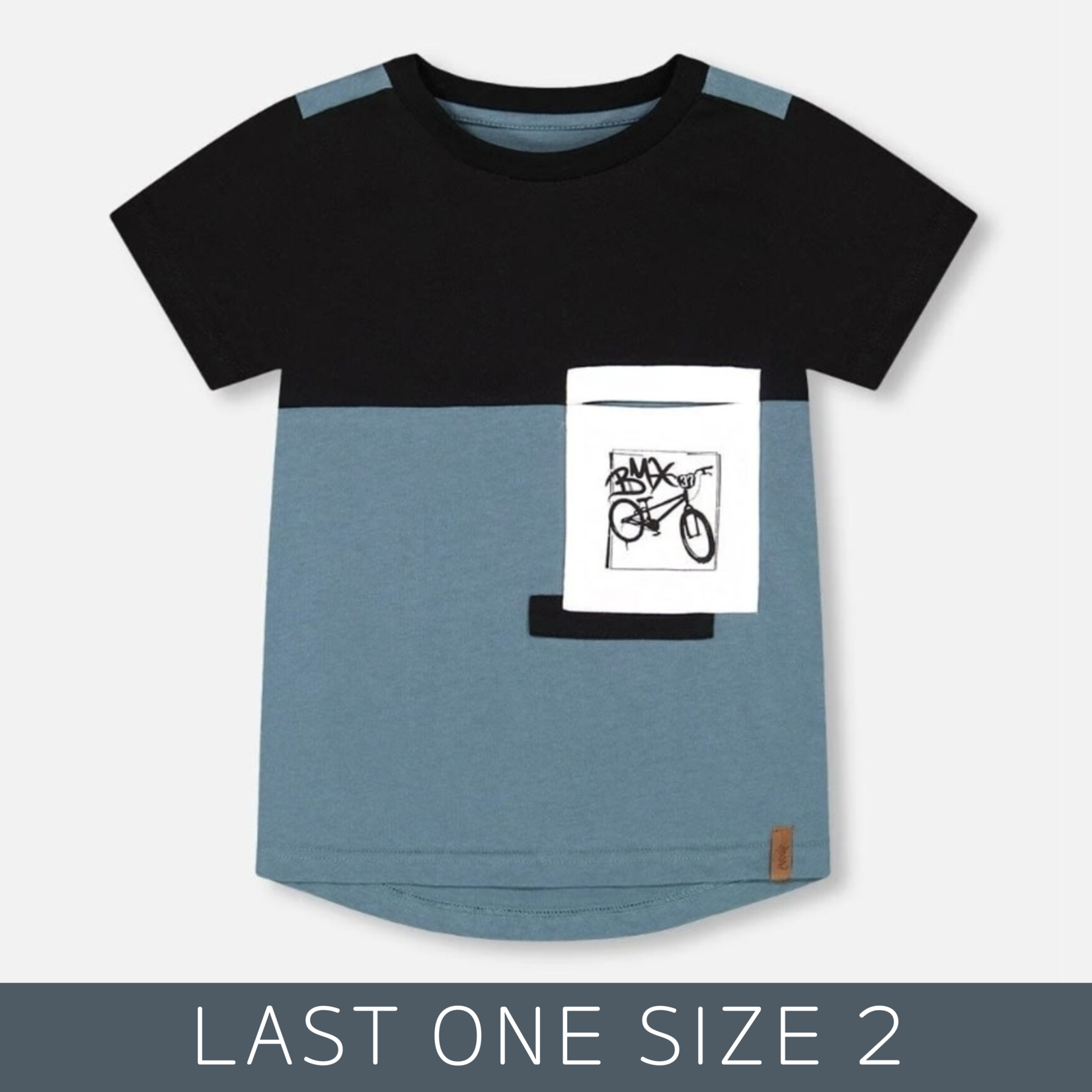 Deux Par Deux Deux Par Deux - Black Colorblock Tee