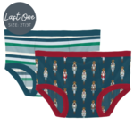 KicKee Pants KicKee Pants - Training Pant Set | Story Sea Stripe & Peacock Nutcrackers