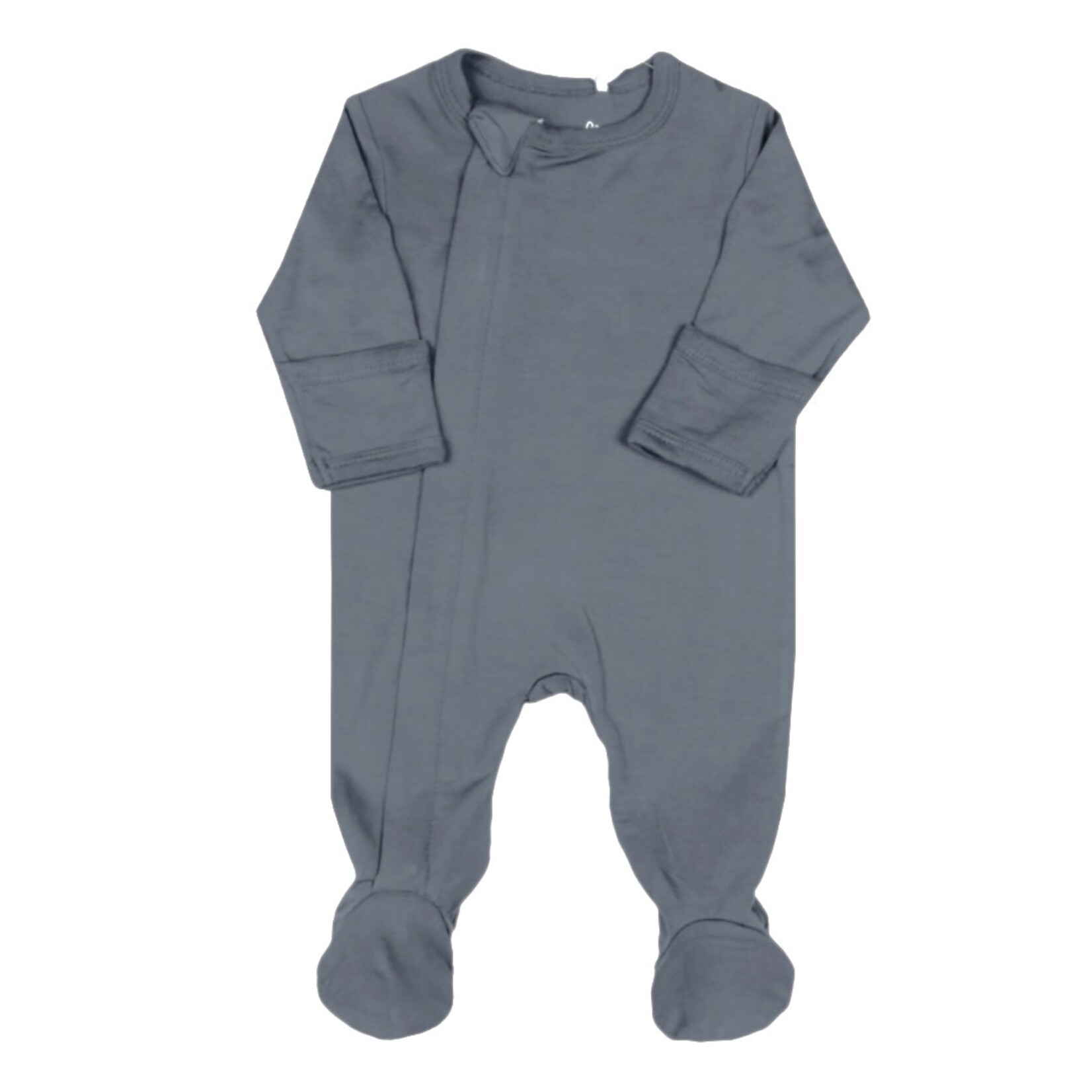 Coccoli Coccoli - Modal Zipper Footie | Granite Grey