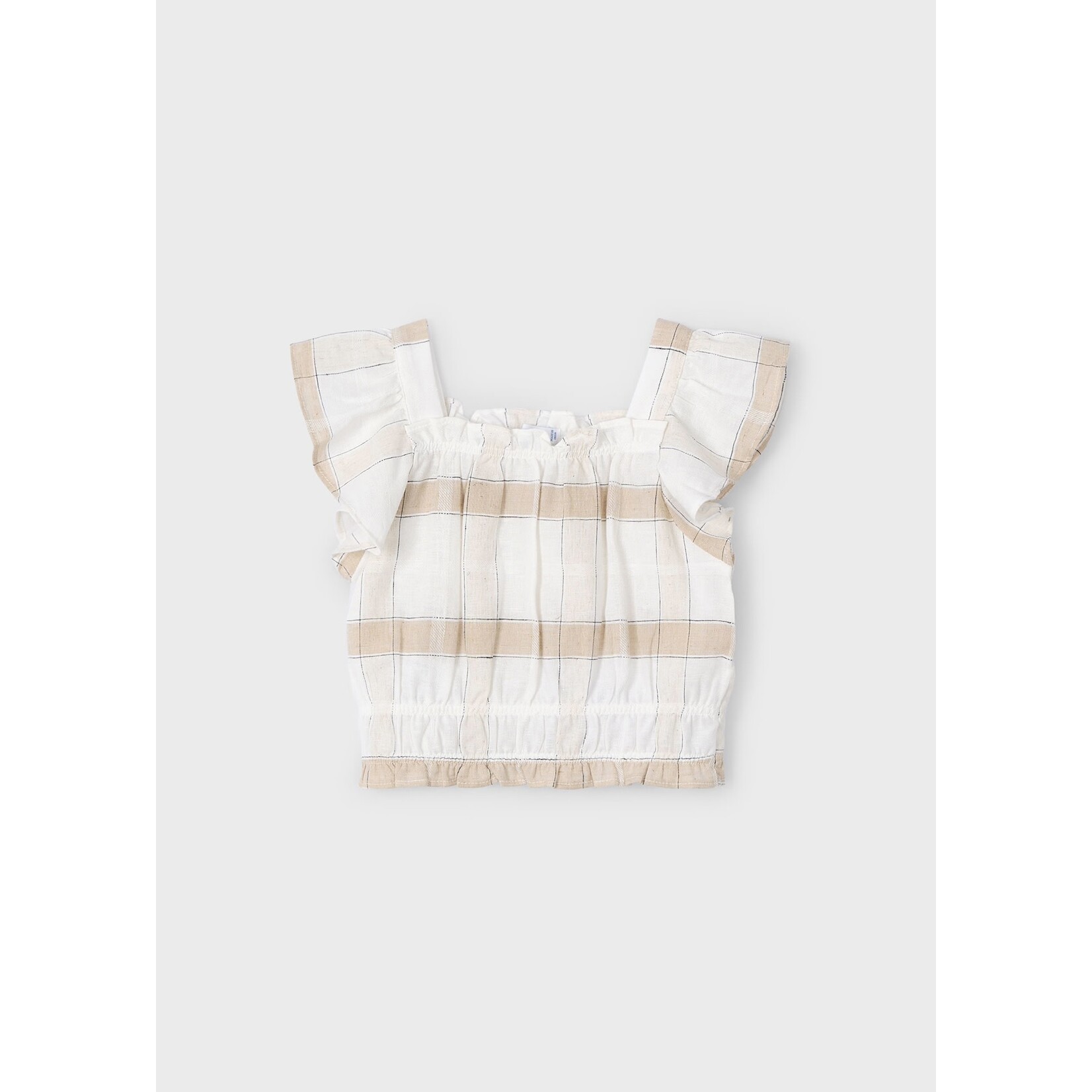 Mayoral Mayoral - Plaid Linen Blouse