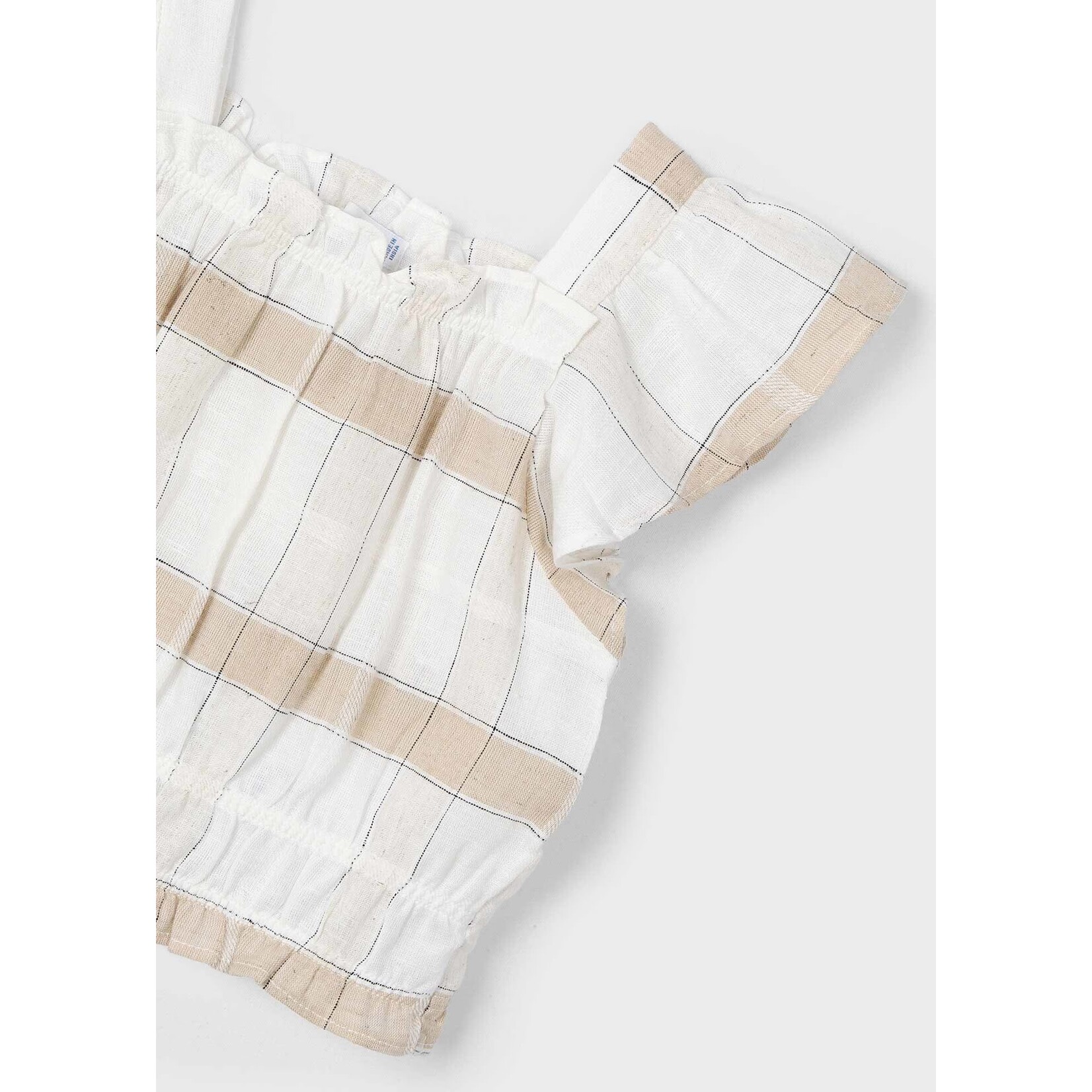 Mayoral Mayoral - Plaid Linen Blouse