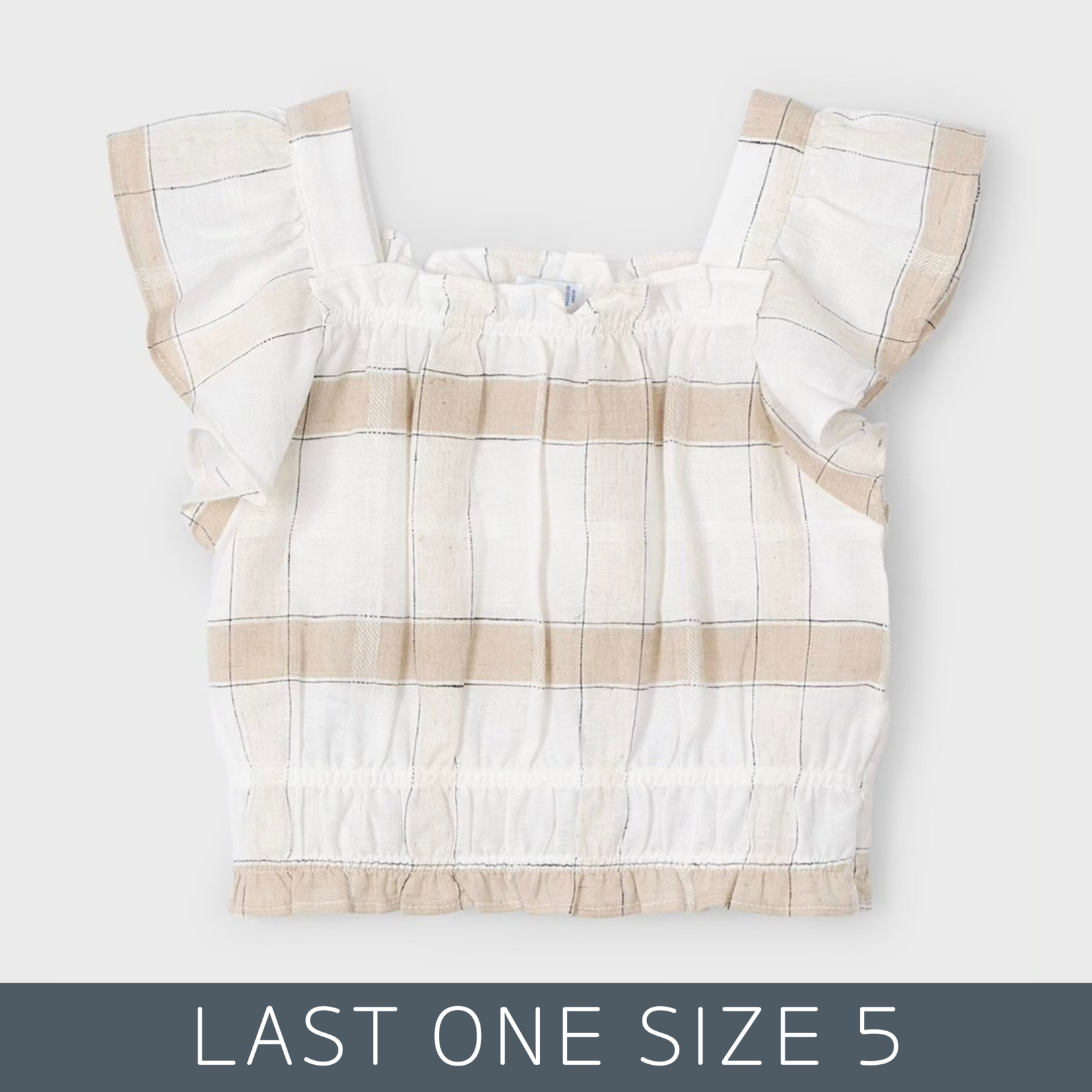 Mayoral Mayoral - Plaid Linen Blouse