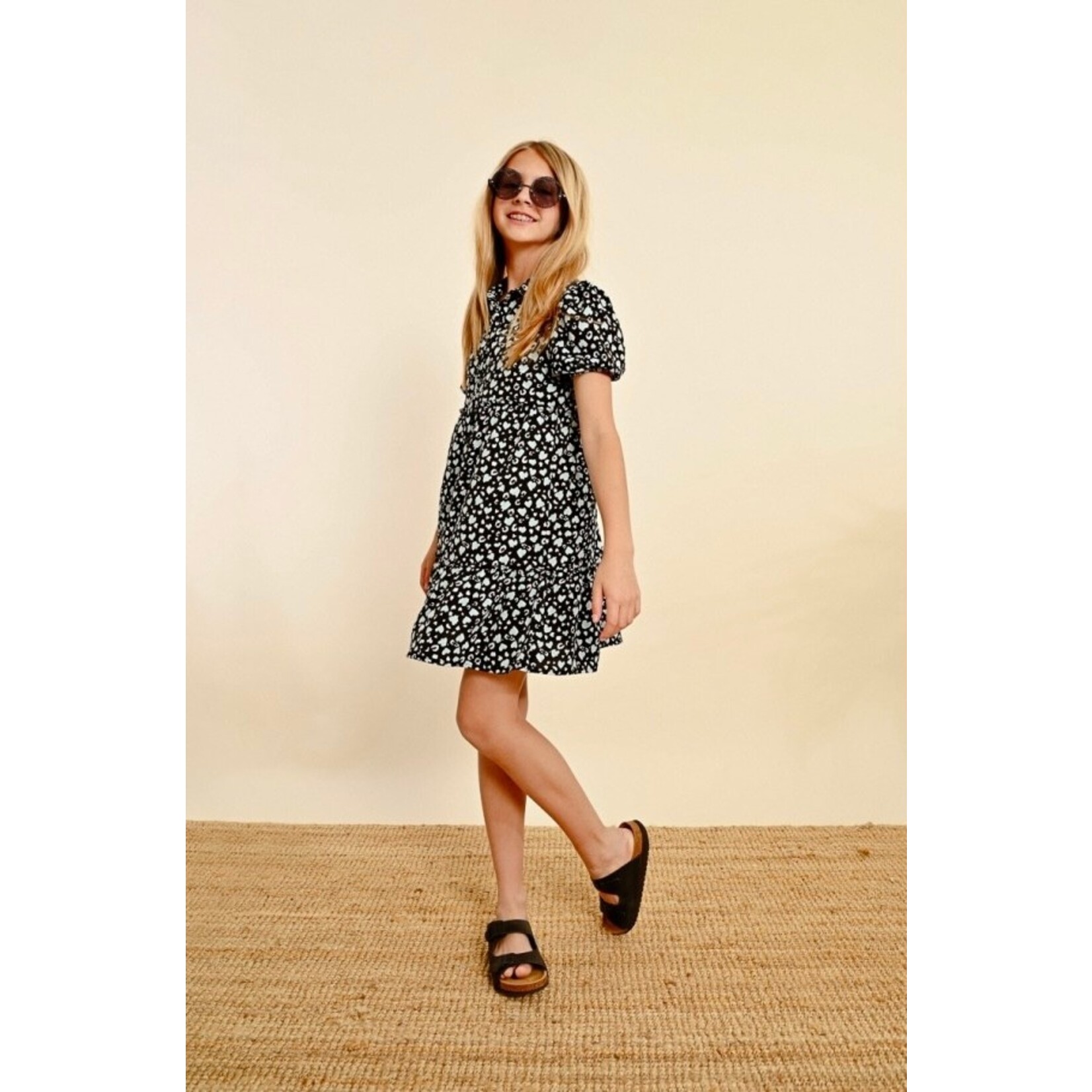 Mini Molly Mini Molly - Woven Dress With Hearts