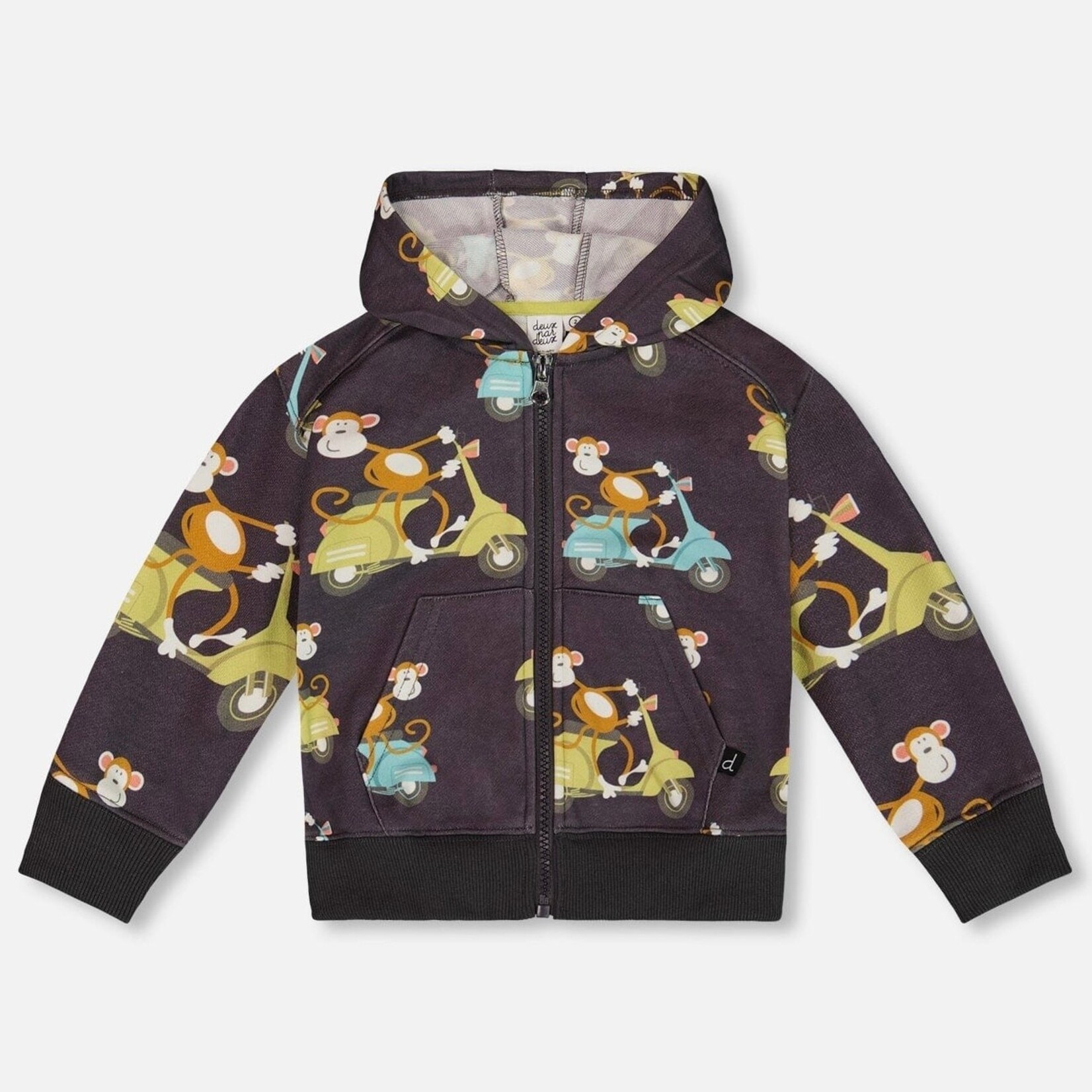 Deux Par Deux Deux Par Deux - Money Vespa Zip Hoodie