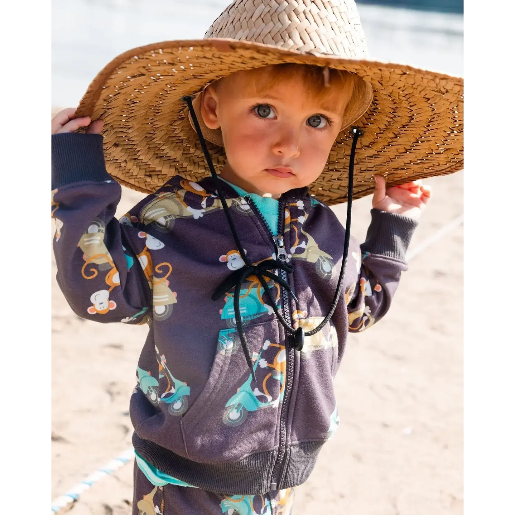 Deux Par Deux Deux Par Deux - Money Vespa Zip Hoodie