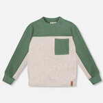 Deux Par Deux Deux Par Deux  - Color Block Brushed Jersey With Chest Pocket