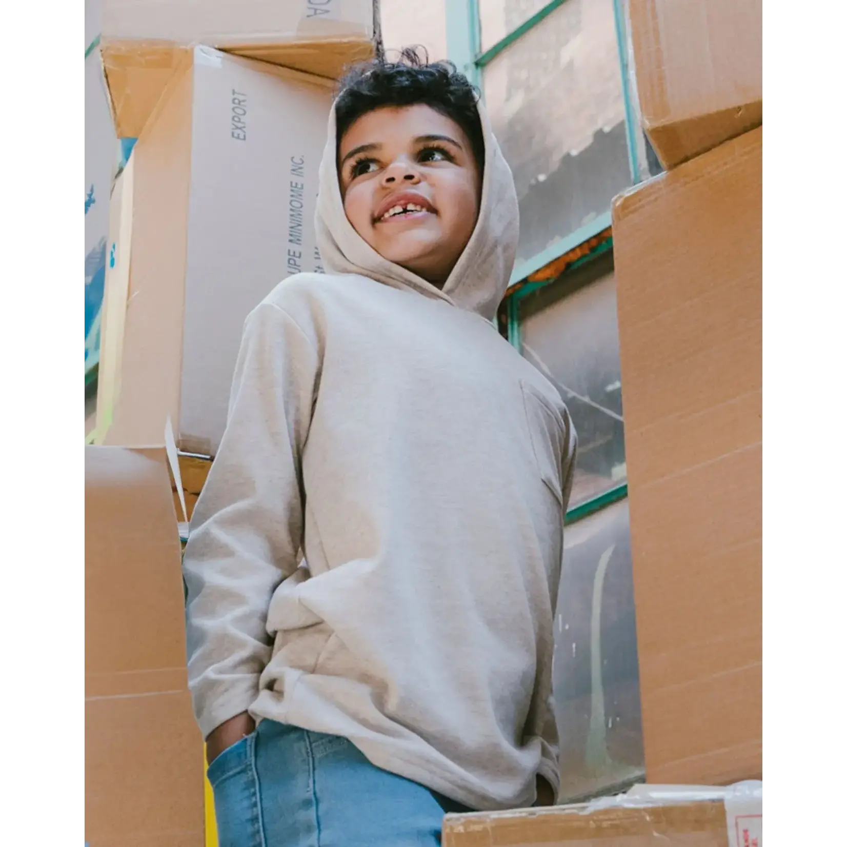 Deux Par Deux Deux Par Deux  - Brused Jersey Hooded T-shirt