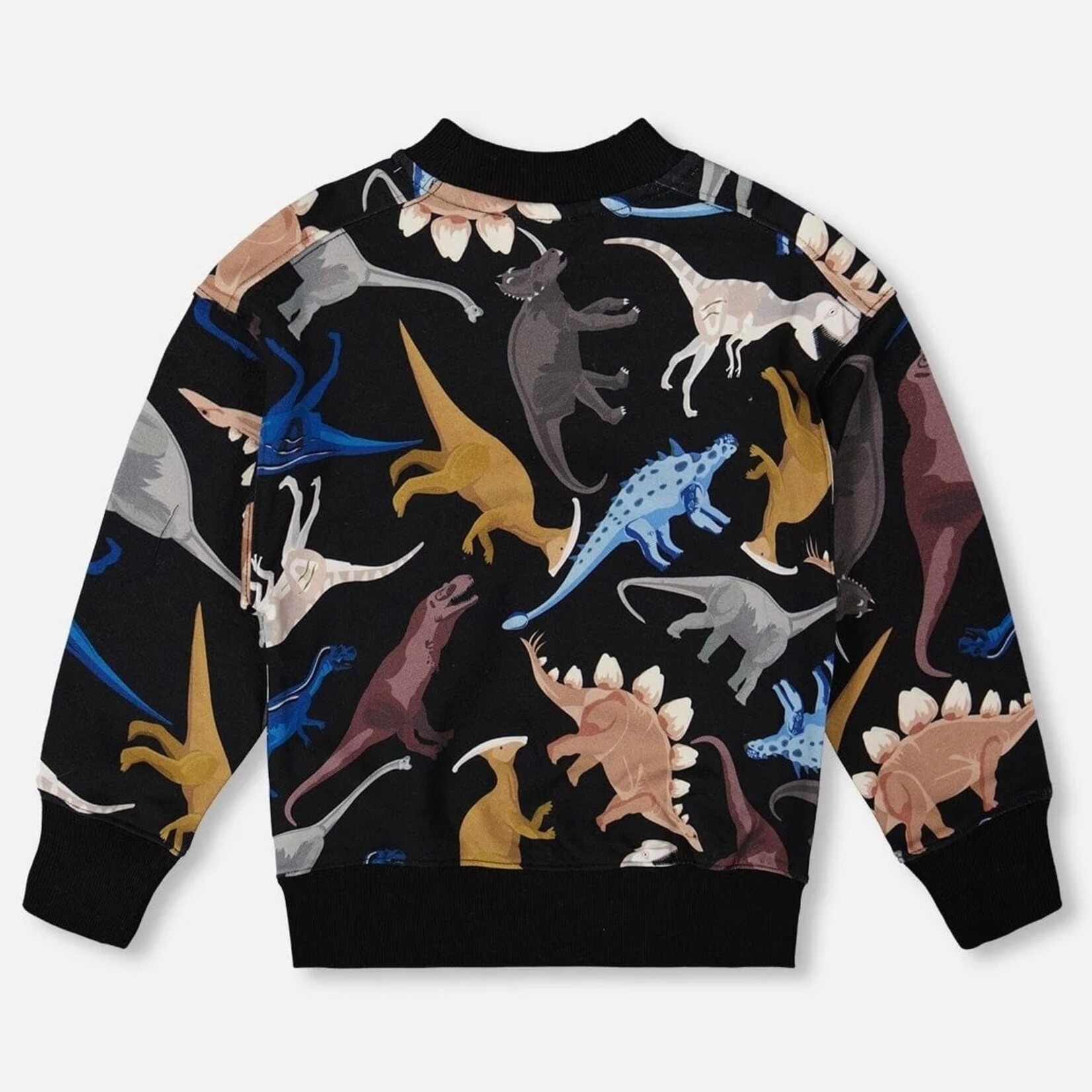Deux Par Deux Deux Par Deux  - Printed Fleece Dino Sweatshirt