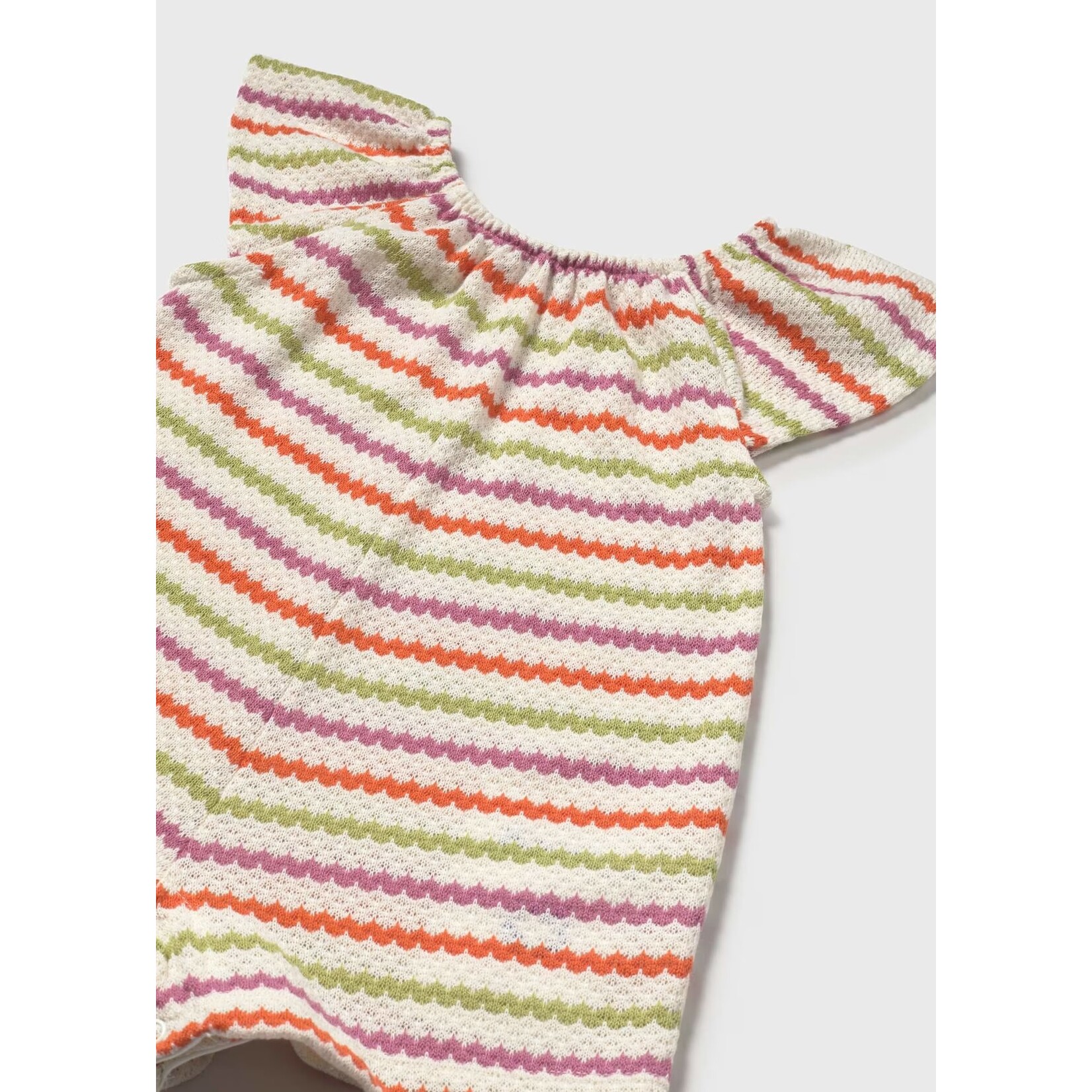 Mayoral Mayoral - Striped Crochet Romper