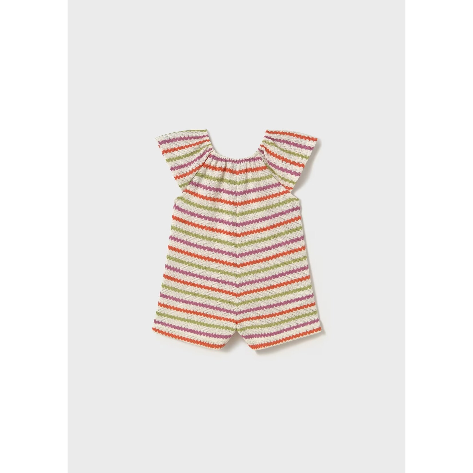 Mayoral Mayoral - Striped Crochet Romper