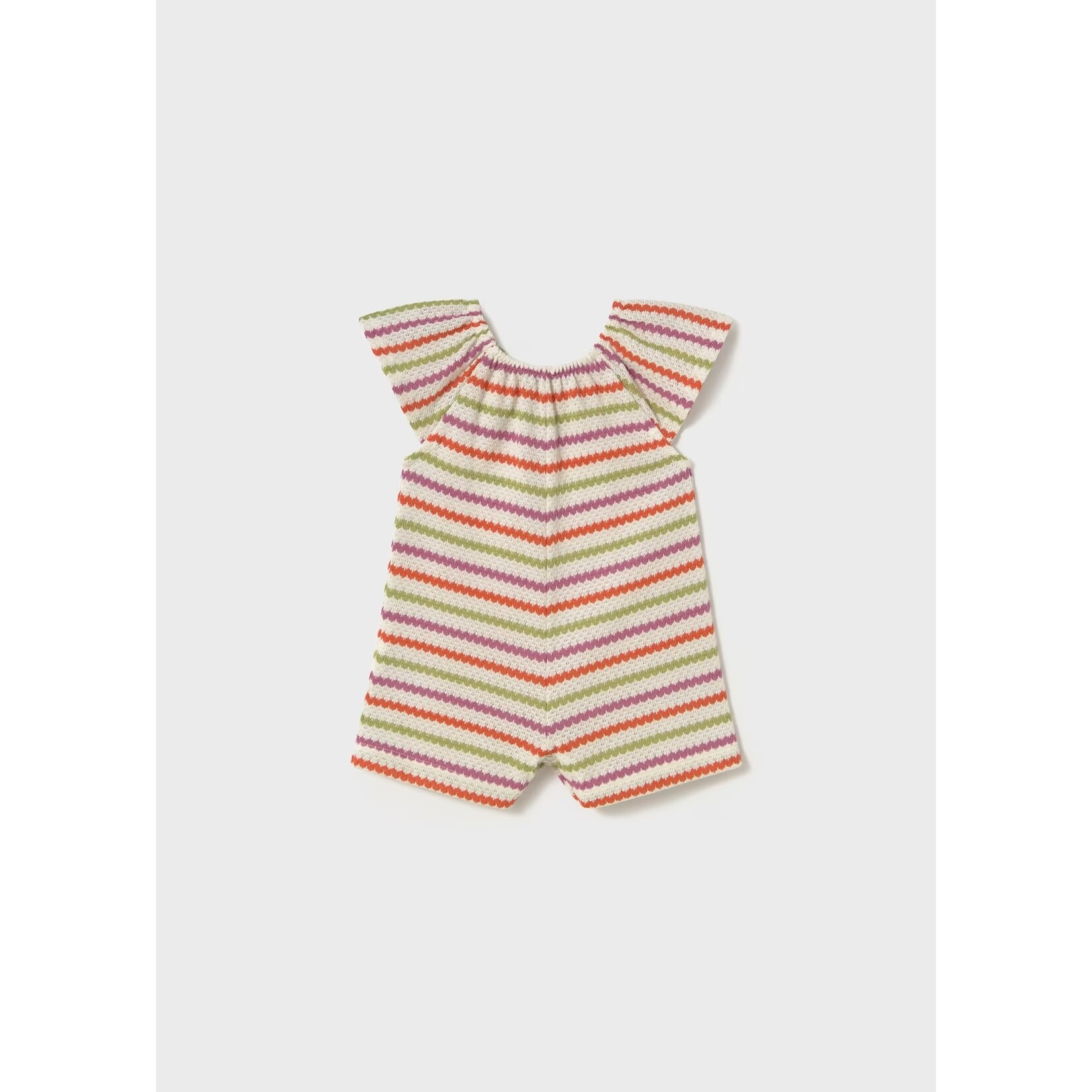 Mayoral Mayoral - Striped Crochet Romper