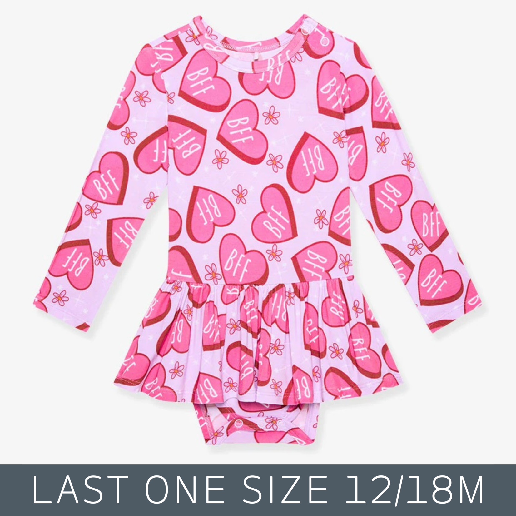 Posh Peanut Posh Peanut - Besties L/S Twirl Skirt Bodysuit