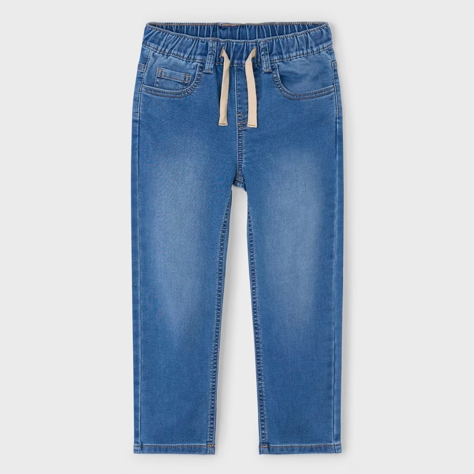 Mayoral Mayoral - Soft Denim Joggers With Drawstring