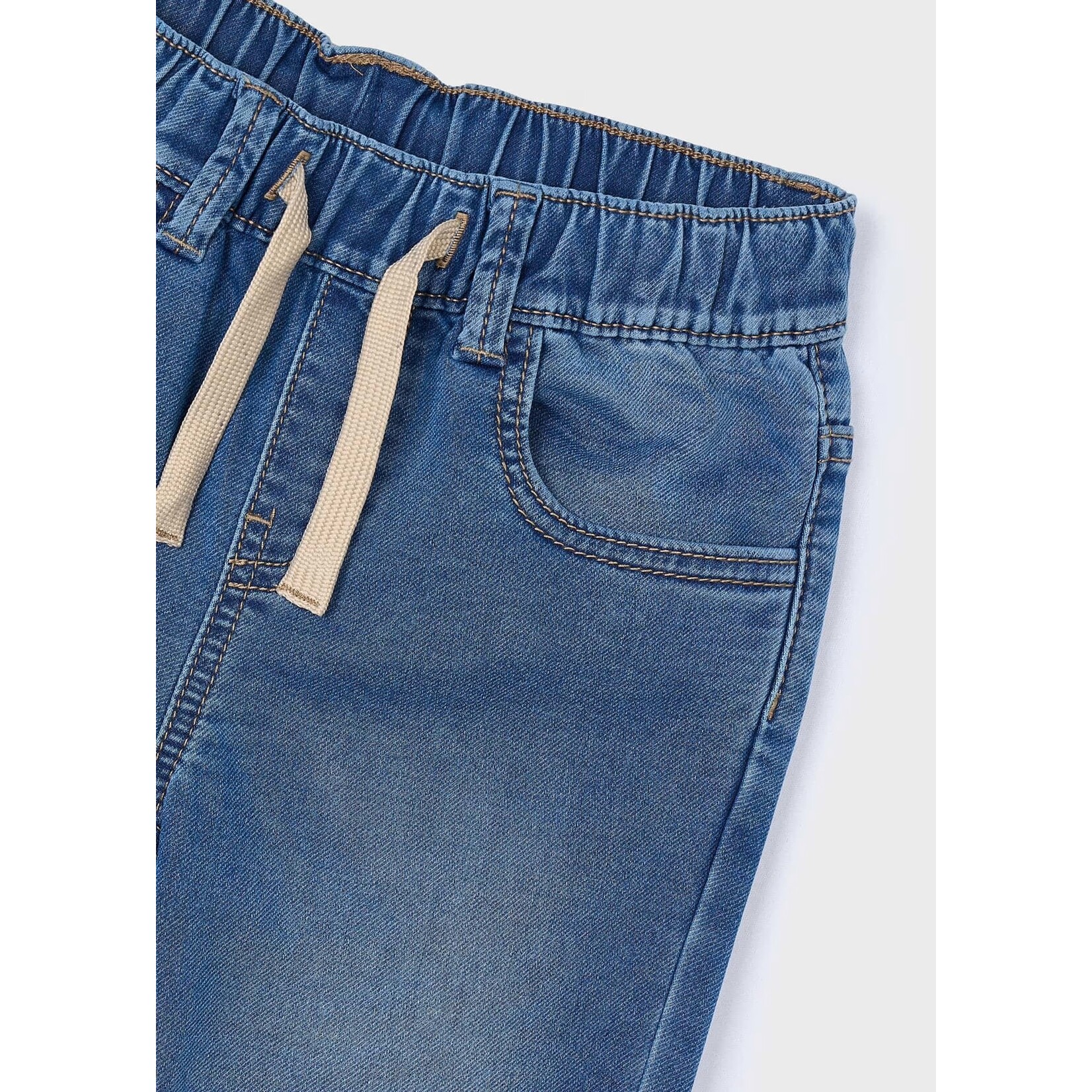 Mayoral Mayoral - Soft Denim Joggers With Drawstring